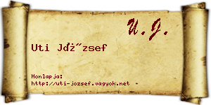Uti József névjegykártya